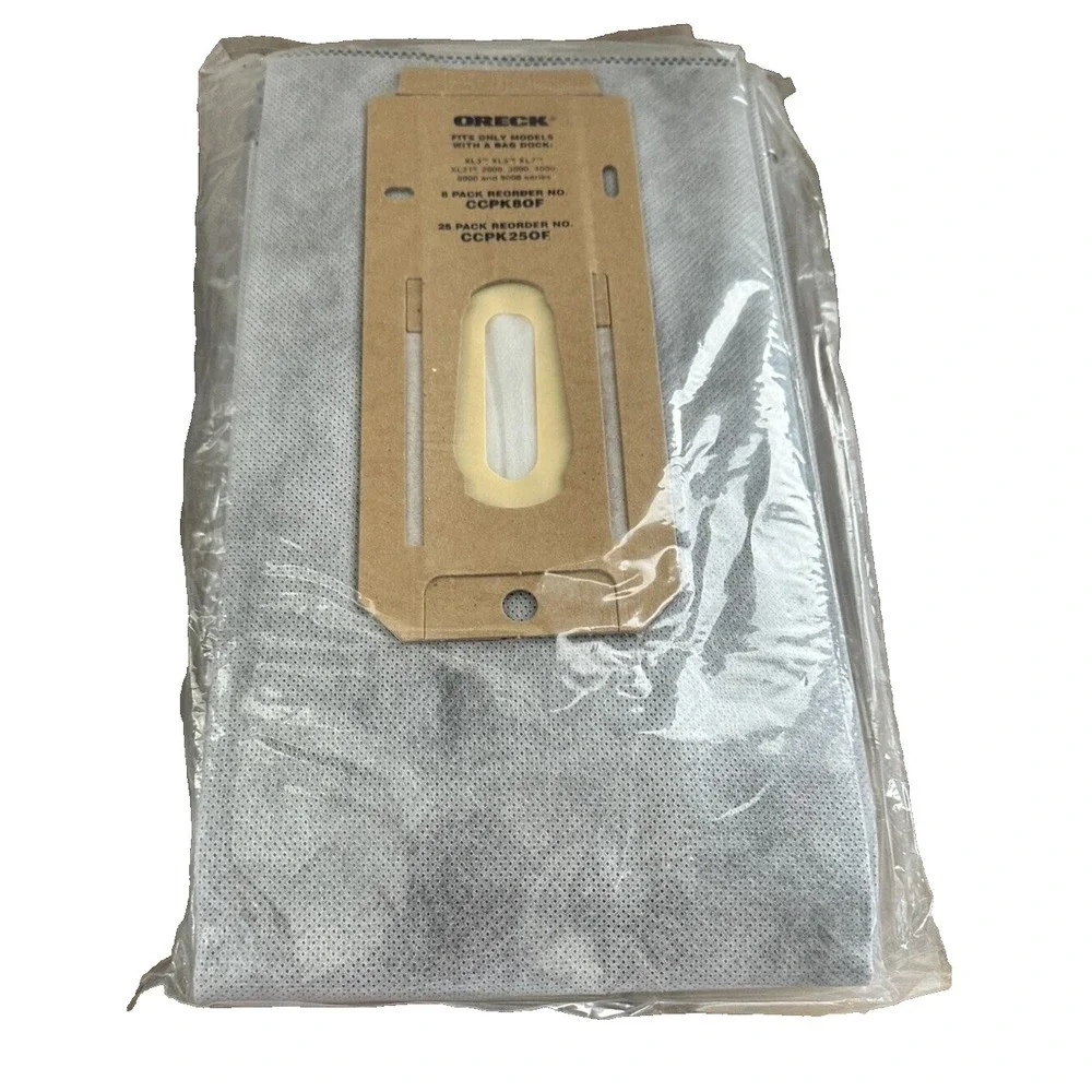 Oreck 6 Pack Type CC 4-Layer Celoc Charcoal Filter Vacuum Bags CCPK80F- Open Bag